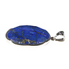 Zilveren hanger lapis lazuli | ovaal 3,3 x 2,3 cm Zilveren hanger lapis lazuli | ovaal 3,3 x 2,3 cm