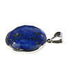 Zilveren hanger lapis lazuli | rond 2,7 cm Zilveren hanger lapis lazuli | rond 2,7 cm