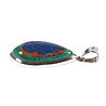 Zilveren hanger lapis lazuli met malachiet | druppel 3,2 x 1,5 cm Zilveren hanger lapis lazuli met malachiet | druppel 3,2 x 1,5 cm
