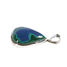 Zilveren hanger lapis lazuli met malachiet | druppel 2,7 x 3 cm Zilveren hanger lapis lazuli met malachiet | druppel 2,7 x 3 cm