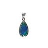 Zilveren hanger lapis lazuli met malachiet | druppel 1,9 x 1 cm Zilveren hanger lapis lazuli met malachiet | druppel 1,9 x 1 cm