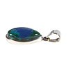 Zilveren hanger lapis lazuli met malachiet | druppel 1,9 x 1 cm Zilveren hanger lapis lazuli met malachiet | druppel 1,9 x 1 cm
