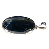 Zilveren hanger pietersiet (blauw) | ovaal 4 x 2,9 cm Zilveren hanger pietersiet (blauw) | ovaal 4 x 2,9 cm