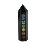 Obsidiaan (zwart) chakra punt geslepen 9 - 10 cm