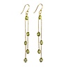 Gold filled oorbellen peridoot | lang 5 stenen Gold filled oorbellen peridoot | lang 5 stenen