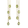 Gold filled oorbellen peridoot | lang 5 stenen Gold filled oorbellen peridoot | lang 5 stenen