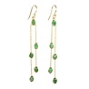Gold filled oorbellen smaragd | lang 5 stenen Gold filled oorbellen smaragd | lang 5 stenen
