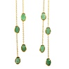 Gold filled oorbellen smaragd | lang 5 stenen Gold filled oorbellen smaragd | lang 5 stenen