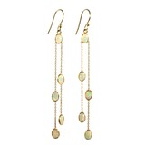 Gold filled oorbellen opaal (edel) | lang 5 stenen Gold filled oorbellen opaal (edel) | lang 5 stenen