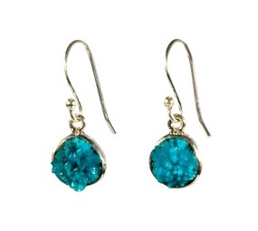 Zilveren oorbellen cavansiet roosje | rond 0,9 cm Zilveren oorbellen cavansiet roosje | rond 0,9 cm