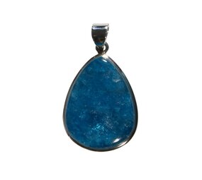 Zilveren hanger apatiet | druppel 3,2 x 2,4 cm Zilveren hanger apatiet | druppel 3,2 x 2,4 cm