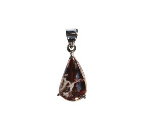 Zilveren hanger koper met dolomiet | gezet 1,9 x 1,2 cm Zilveren hanger koper met dolomiet | gezet 1,9 x 1,2 cm