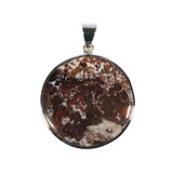 Zilveren hanger koper met dolomiet | rond 3,2 cm Zilveren hanger koper met dolomiet | rond 3,2 cm