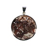 Zilveren hanger koper met dolomiet | rond 3,2 cm Zilveren hanger koper met dolomiet | rond 3,2 cm