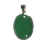 Zilveren hanger aventurijn | ovaal 3,4 x 2,5 cm Zilveren hanger aventurijn | ovaal 3,4 x 2,5 cm