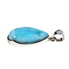 Zilveren hanger larimar | druppel 2,4 x 1,2 cm Zilveren hanger larimar | druppel 2,4 x 1,2 cm