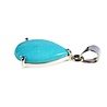 Zilveren hanger turkoois (sleeping beauty) | druppel gezet 1,9 x 1,3 cm Zilveren hanger turkoois (sleeping beauty) | druppel gezet 1,9 x 1,3 cm