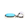 Zilveren hanger turkoois (sleeping beauty) | ovaal 1 x 0,6 cm Zilveren hanger turkoois (sleeping beauty) | ovaal 1 x 0,6 cm