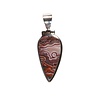 Zilveren hanger agaat (kant) | druppel 2,5 x 1,2 cm Zilveren hanger agaat (kant) | druppel 2,5 x 1,2 cm