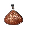Zilveren hanger zonnesteen | driehoek 3 x 3,7 cm Zilveren hanger zonnesteen | driehoek 3 x 3,7 cm