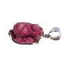 Zilveren hanger calciet (cobalto) | rond ruw 2 cm Zilveren hanger calciet (cobalto) | rond ruw 2 cm