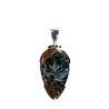 Zilveren hanger pietersiet (blauw) | druppel 2,9 x 1,7 cm Zilveren hanger pietersiet (blauw) | druppel 2,9 x 1,7 cm