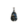 Zilveren hanger pietersiet (blauw) | druppel 2,3 x 1,5 cm Zilveren hanger pietersiet (blauw) | druppel 2,3 x 1,5 cm