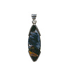 Zilveren hanger pietersiet (blauw) | markies 3,6 x 1,3 cm Zilveren hanger pietersiet (blauw) | markies 3,6 x 1,3 cm