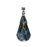 Zilveren hanger pietersiet (blauw) | druppel gezet 3,4 x 1,8 cm Zilveren hanger pietersiet (blauw) | druppel gezet 3,4 x 1,8 cm