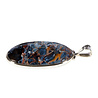 Zilveren hanger pietersiet (blauw) | ovaal 4,6 x 2,6 cm Zilveren hanger pietersiet (blauw) | ovaal 4,6 x 2,6 cm