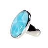 Zilveren ring larimar maat 16 1/2 | ovaal 2,1 x 1,3 cm Zilveren ring larimar maat 16 1/2 | ovaal 2,1 x 1,3 cm