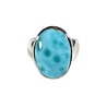 Zilveren ring larimar maat 17 1/2 | ovaal 2 x 1,4 cm Zilveren ring larimar maat 17 1/2 | ovaal 2 x 1,4 cm