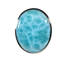 Zilveren ring larimar maat 18 | ovaal 2,7 x 2,1 cm Zilveren ring larimar maat 18 | ovaal 2,7 x 2,1 cm