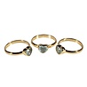Vergulde ring aquamarijn (licht blauw) maat 19 | hartje 7 x 7 mm Vergulde ring aquamarijn (licht blauw) maat 19 | hartje 7 x 7 mm