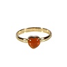 Vergulde ring carneool maat 17 | hartje 7 x 7 mm Vergulde ring carneool maat 17 | hartje 7 x 7 mm