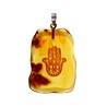 Zilveren hanger barnsteen | Hamsa Zilveren hanger barnsteen | Hamsa