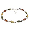 Zilveren armband barnsteen markies 8 x 4 mm 3 kleuren Zilveren armband barnsteen markies 8 x 4 mm 3 kleuren