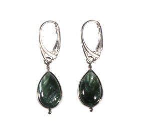 Zilveren oorbellen serafiniet | druppel 1,6 x 1 cm