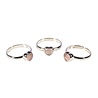 Zilveren ring rozenkwarts maat 18 | hartje 7 x 7 mm Zilveren ring rozenkwarts maat 18 | hartje 7 x 7 mm