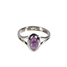 Zilveren ring amethist maat 17 | markies 1 x 0,5 cm Zilveren ring amethist maat 17 | markies 1 x 0,5 cm