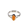 Zilveren ring carneool maat 18 | markies 1 x 0,5 cm Zilveren ring carneool maat 18 | markies 1 x 0,5 cm