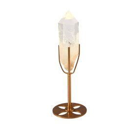 Bergkristal punt geslepen | 200 - 300 gram | op standaard