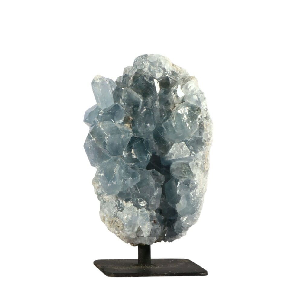 Celestien cluster op standaard 9,5 x 6 x 5 cm | 565 gram Celestien cluster op standaard 9,5 x 6 x 5 cm | 565 gram