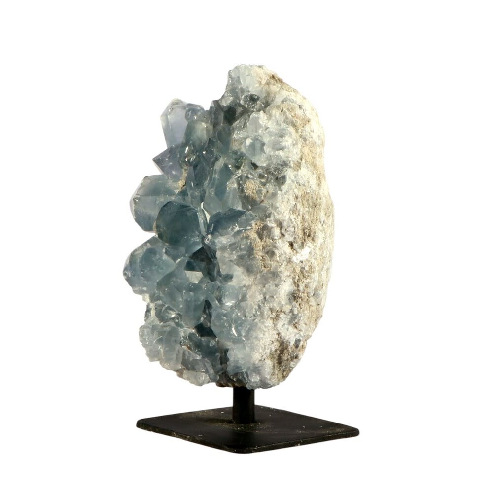 Celestien cluster op standaard 9,5 x 6 x 5 cm | 565 gram Celestien cluster op standaard 9,5 x 6 x 5 cm | 565 gram