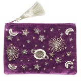Fluwelen etui paars maan en sterren Fluwelen etui paars maan en sterren