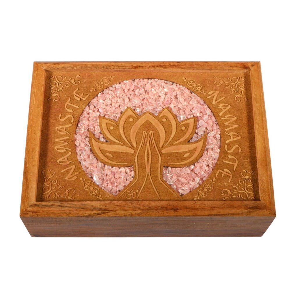 Tarot- of sieradendoos rozenkwarts Namasté Tarot- of sieradendoos rozenkwarts Namasté