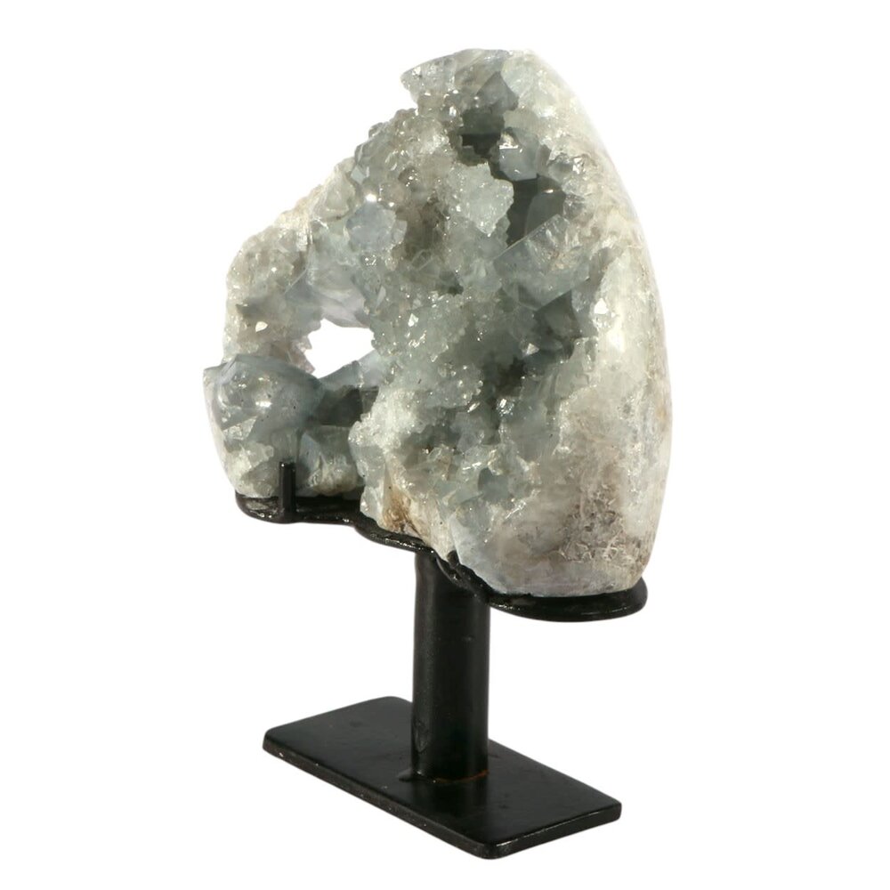 Celestien cluster A-kwaliteit 14 x 9,5 x 5 cm | 1359 gram | op standaard Celestien cluster A-kwaliteit 14 x 9,5 x 5 cm | 1359 gram | op standaard