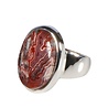 Zilveren ring agaat (kant) maat 16 1/2 | ovaal 1,7 x 1,1 cm Zilveren ring agaat (kant) maat 16 1/2 | ovaal 1,7 x 1,1 cm
