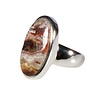 Zilveren ring agaat (kant) maat 17 | ovaal 2,3 x 1,2 cm Zilveren ring agaat (kant) maat 17 | ovaal 2,3 x 1,2 cm