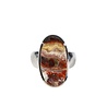 Zilveren ring agaat (kant) maat 17 | ovaal 2,3 x 1,1 cm Zilveren ring agaat (kant) maat 17 | ovaal 2,3 x 1,1 cm